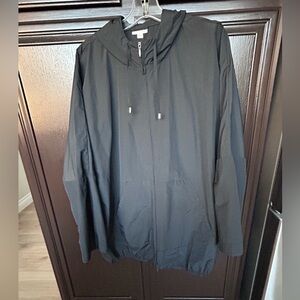 JJill black nylon jacket Six Large